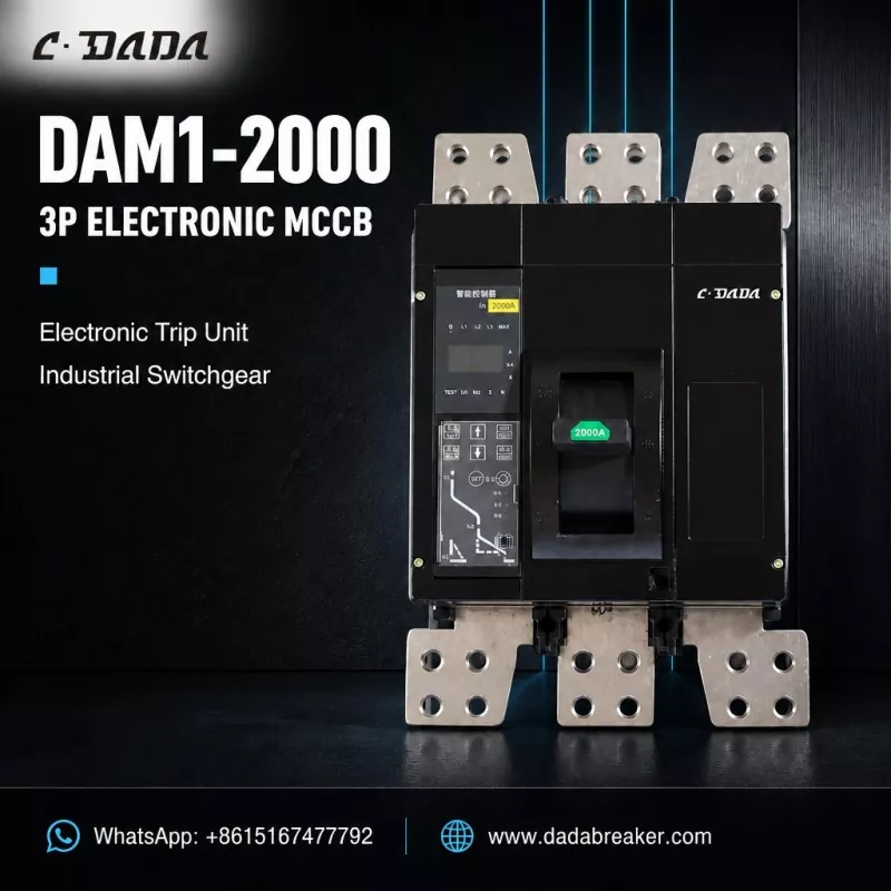 DAM1-2000 3P Электронны аўтаматычны выключальнік для прамысловага размеркавальнага абсталявання | C·DADA Electric